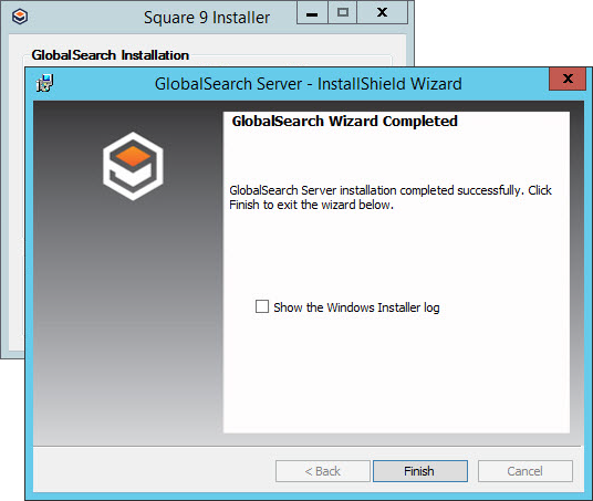 GlobalSearch Installation Completed